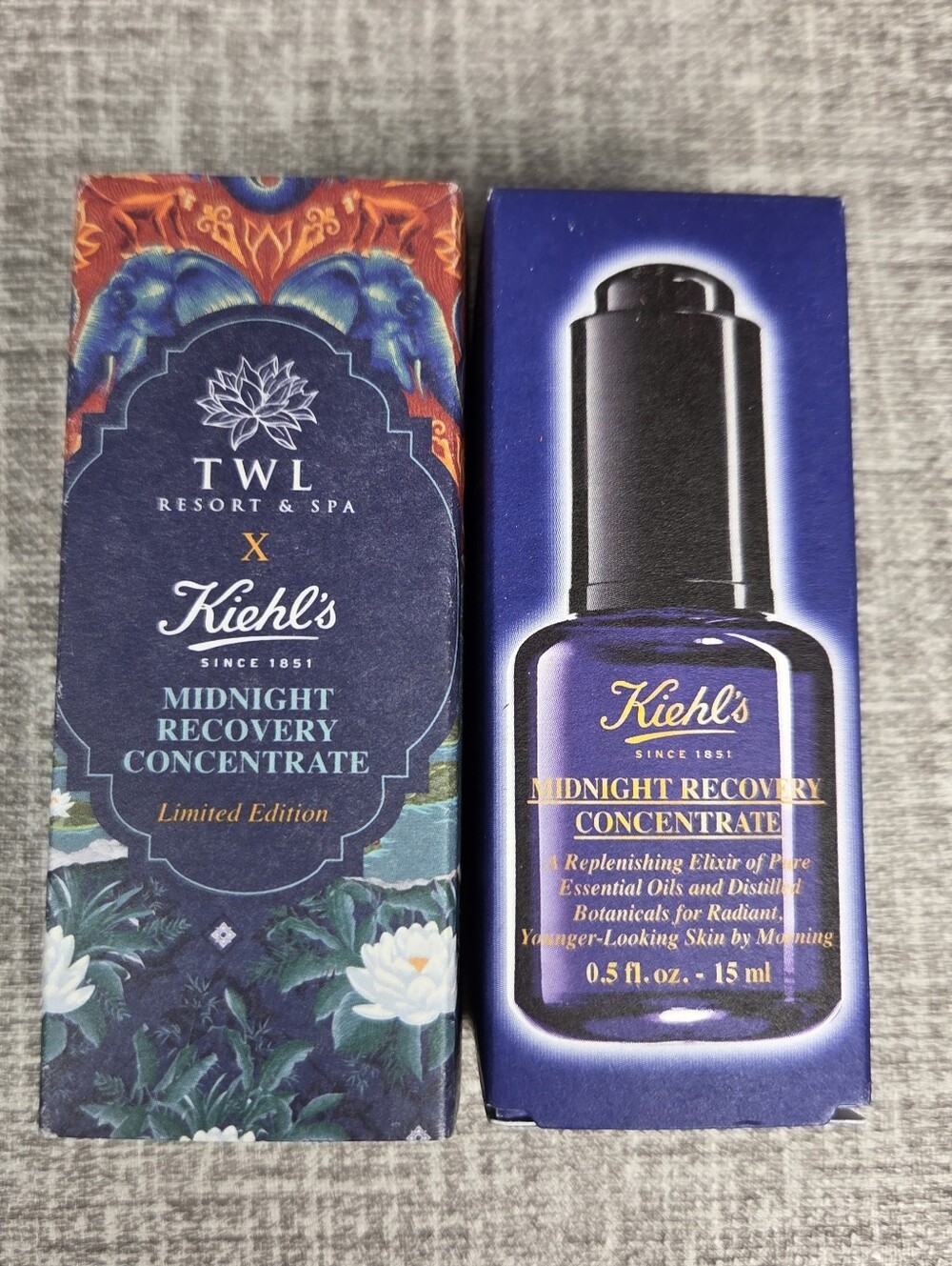 NEW KIEHL'S Midnight Recovery Concentrate Oil .5 oz 15ml Travel Size